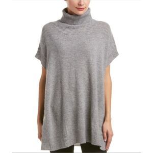 Velvet by Graham Spencer 100% Cashmere Knit Poncho Staple Capsule Modern Minimal
